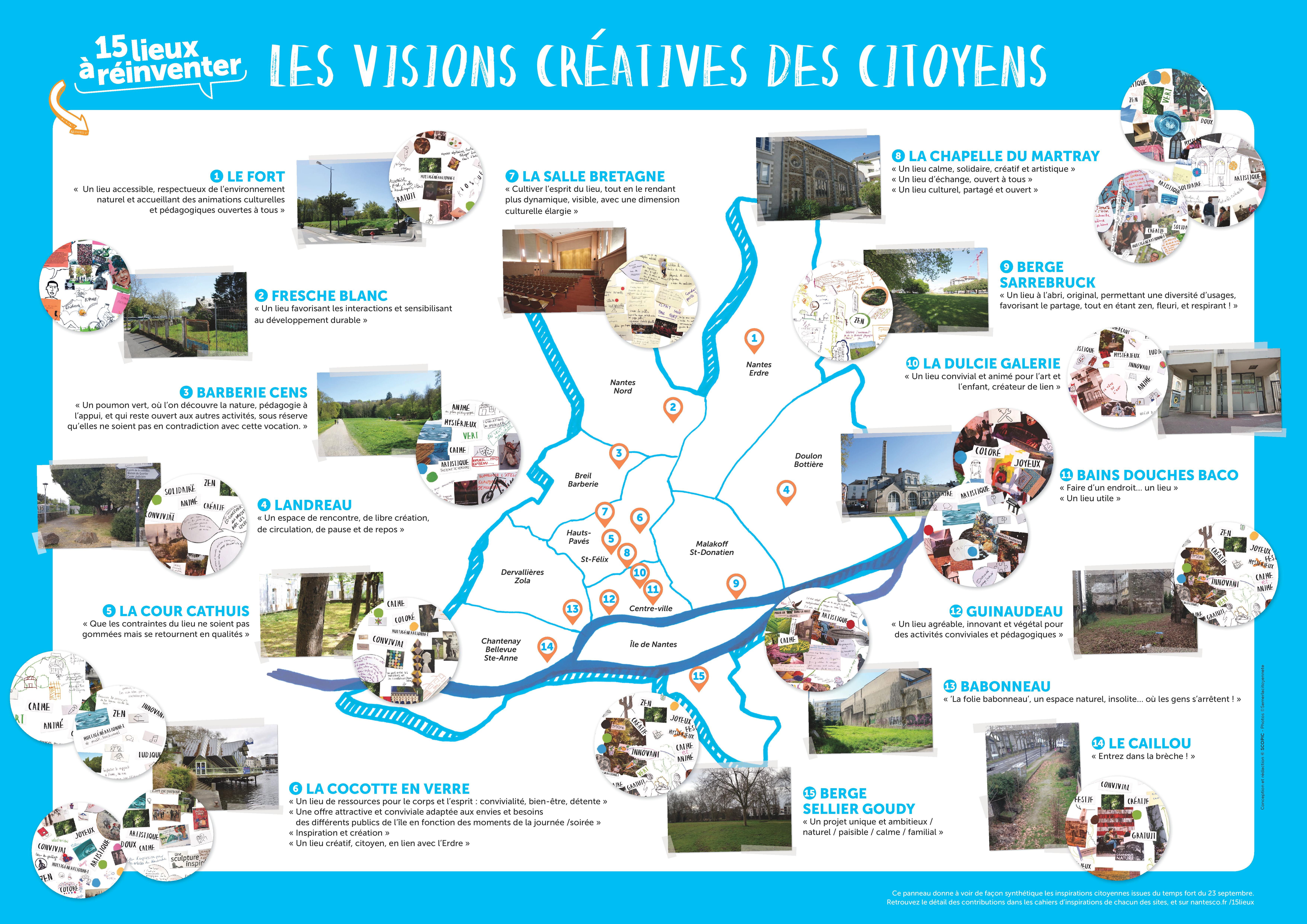 Nantes - Cartographie des "15 lieux à réinventer"